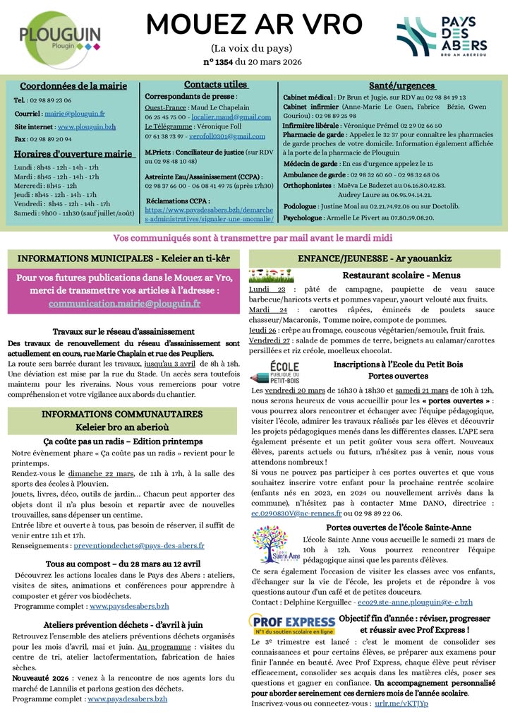 Mouez ar Vro du 20 mars 2026