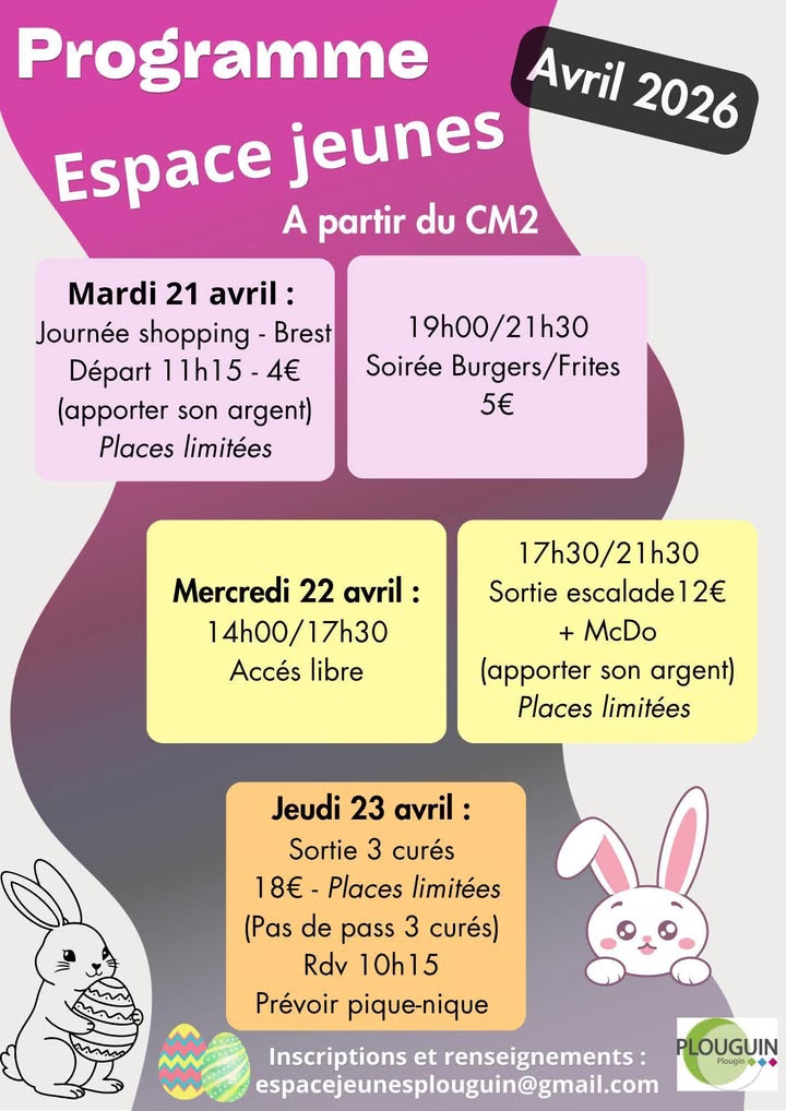 🐣 VACANCES DE PÂQUES : DERNI