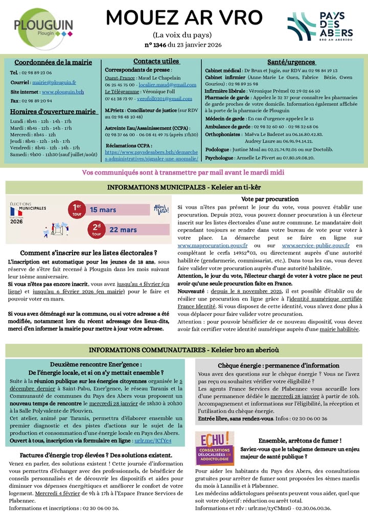 Mouez ar Vro du 23 janvier 2026