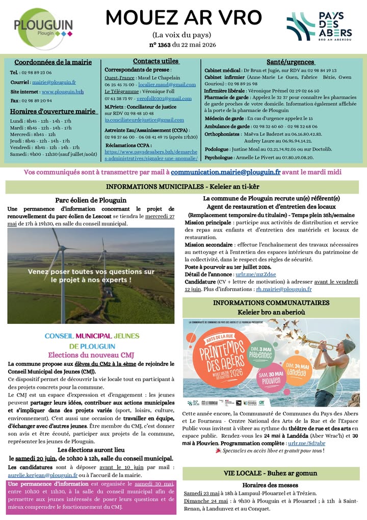 Mouez ar Vro du 22 mai 2026