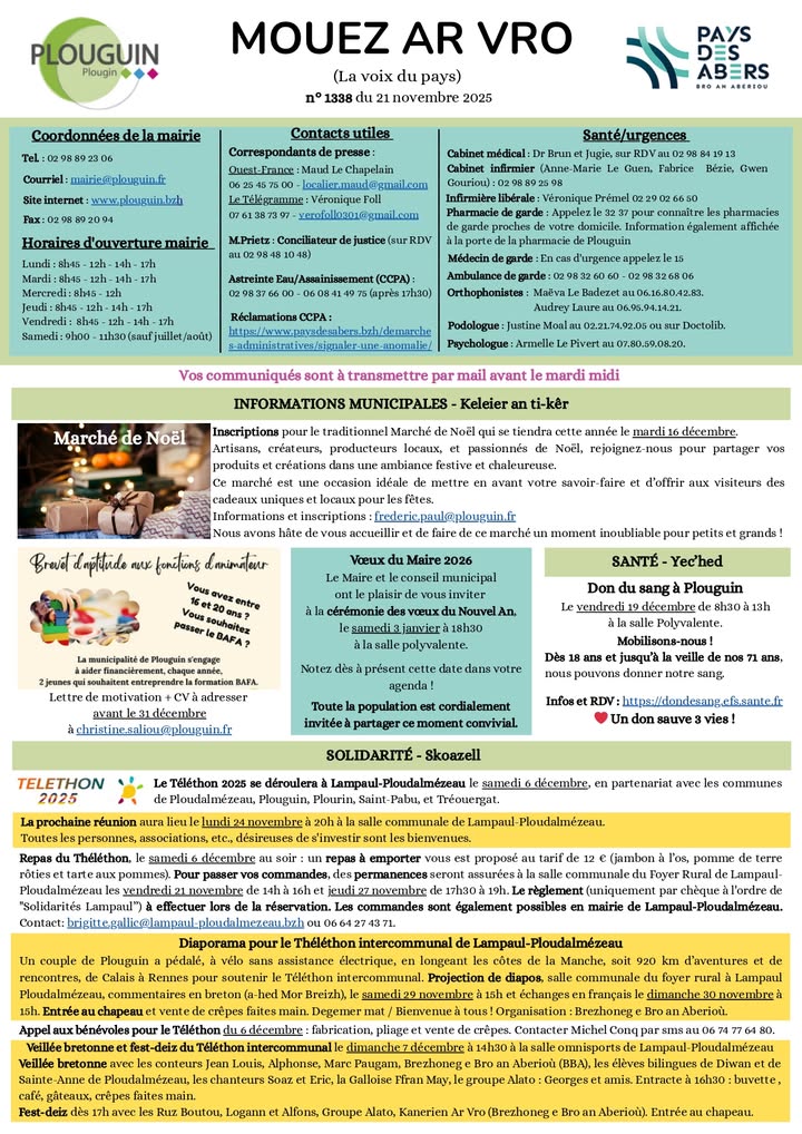 Mouez ar Vro du 21 novembre 2025