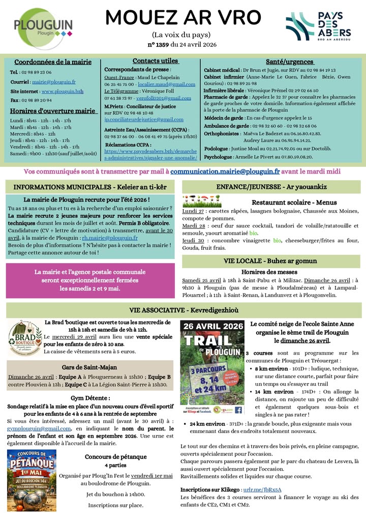 Mouez ar Vro du 24 avril 2026