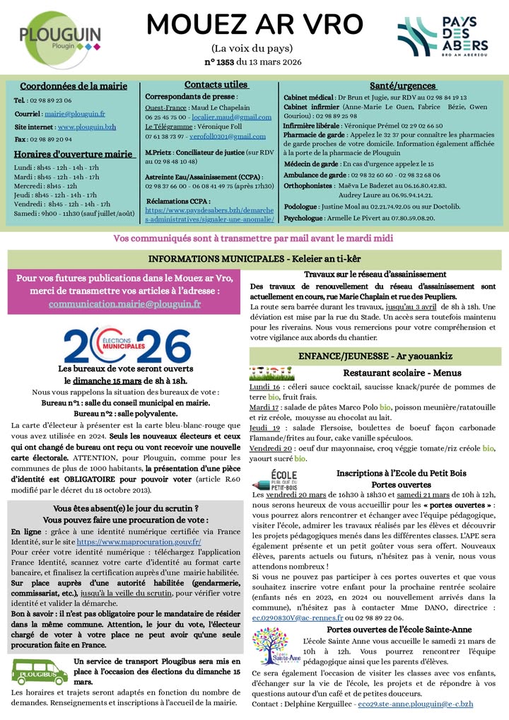 Mouez ar Vro du 13 mars 2026