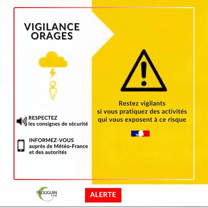⚠️ Vigilance jaune – Orage