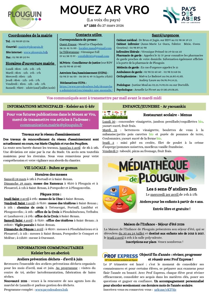 Mouez ar Vro du 27 mars 2026