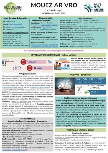 Mouez ar Vro 1350 du 20 février 2026