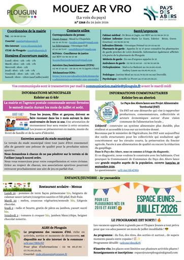 Mouez ar Vro 1368 du 25 juin 2026