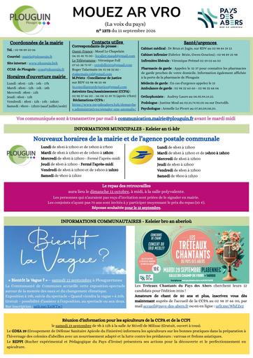 Mouez ar Vro 1373 du 11 septembre 2026
