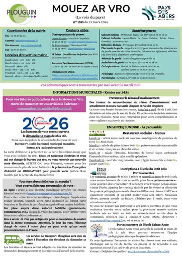 Mouez ar Vro 1353 du 13 mars 2026